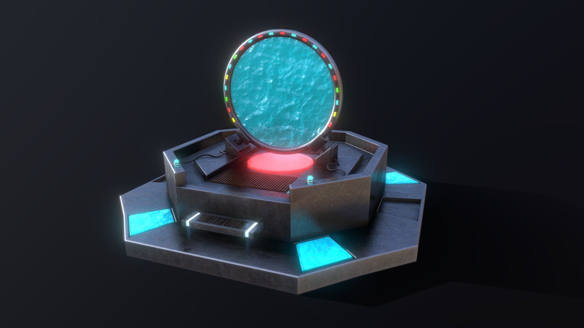 Scifi Portal Download Free 3D model by Oleg Muzyka (olemuzyka