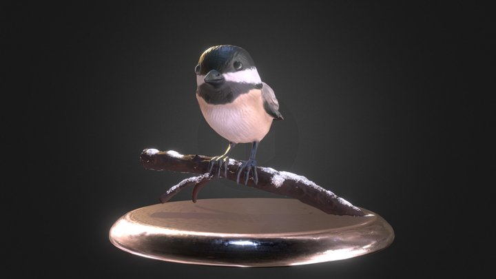 Advent 22 : Winter Bird 3D Model