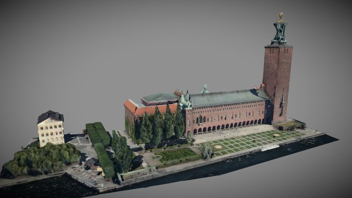 Stadshuset - maximal detaljnivå 3D Model