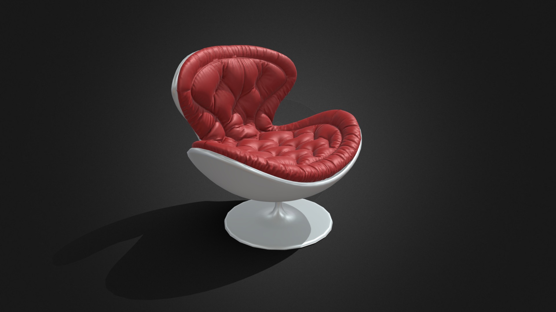 3D model Armchair Giovanneti Jetsons - This is a 3D model of the Armchair Giovanneti Jetsons. The 3D model is about a red brain on a white surface.