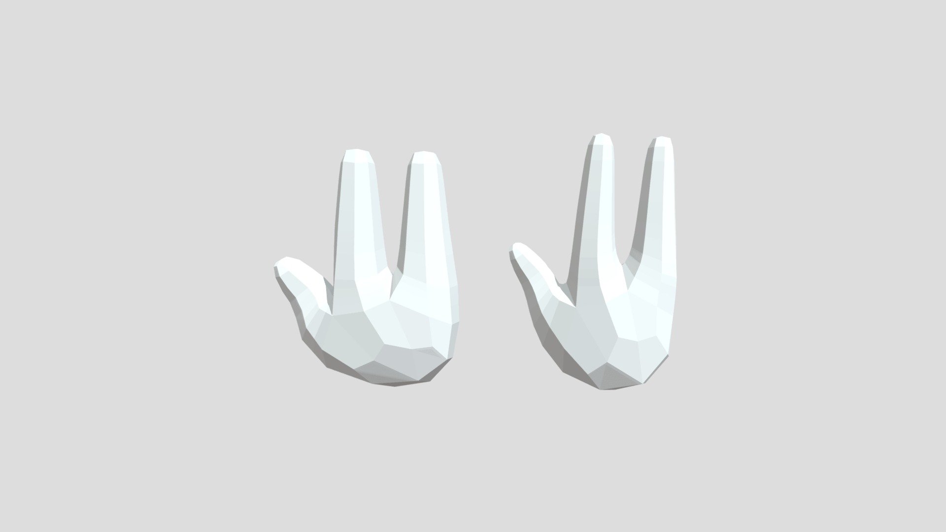 2 Gorilla Tag Hands (UNTEXTURED - Download Free 3D model by bliixvr
