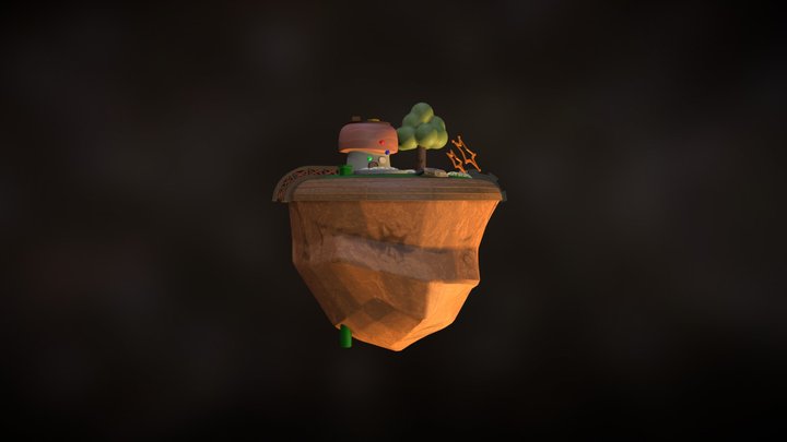 Mario Galaxy Stylised Diorama 3D Model