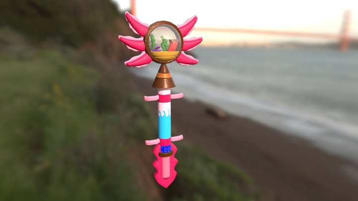Axolotl Sceptor Prop 3D Model