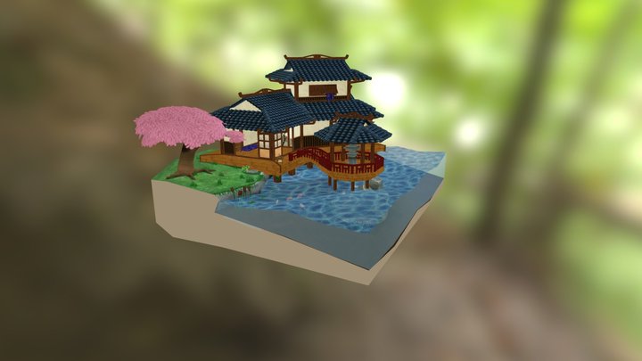 Handpainted Scene 3D Model