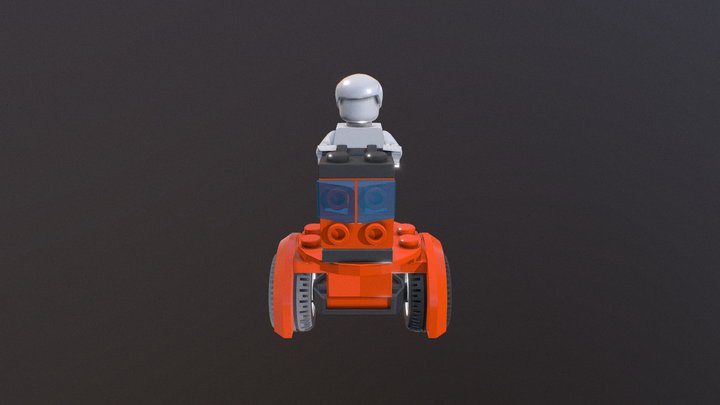 WIP: Red Lego Segway 3D Model