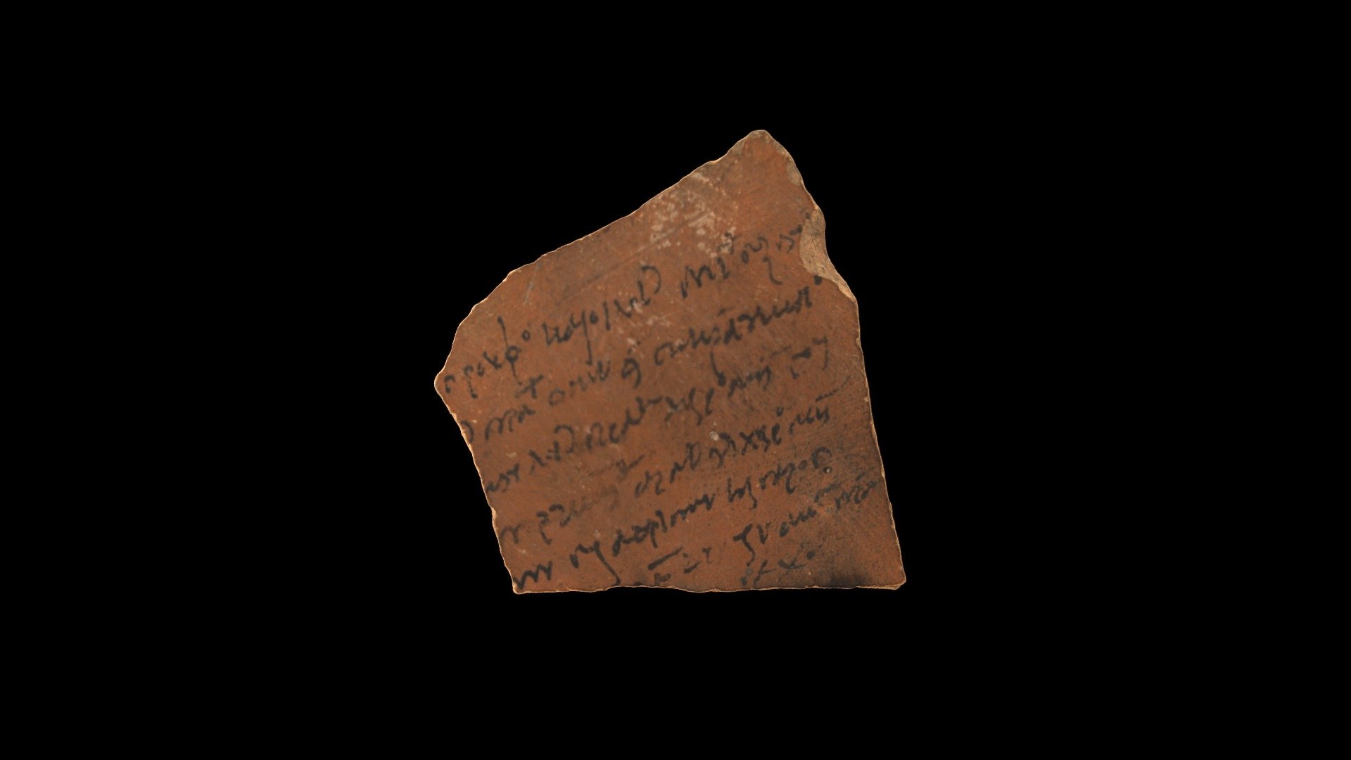 Houghton MS Ostraca 3141 — Sketchfab embed 3D viewer