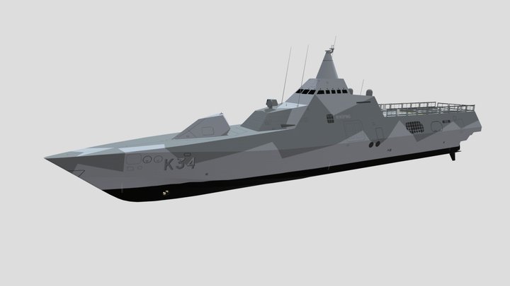 HSwMS Nyköping (K34 Visby-class corvette) 3D Model