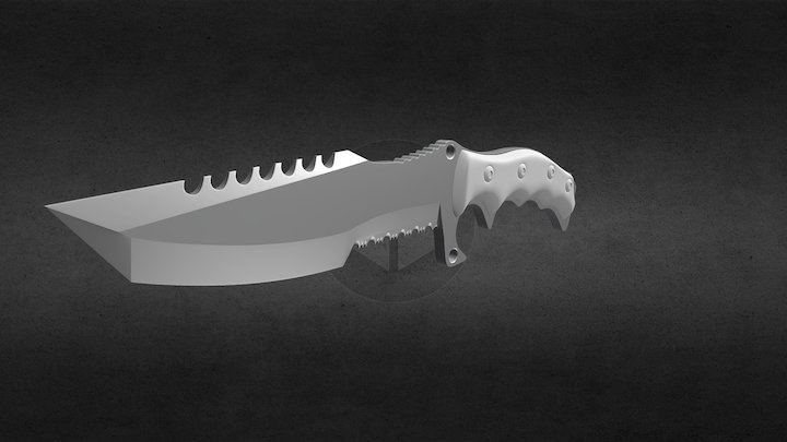 Combat Knife 3D Model
