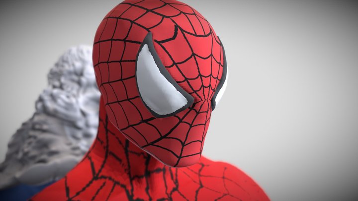 Spiderr-man with Black cat 3D Model