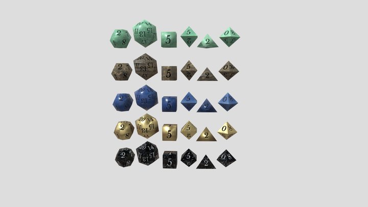 D&D Dice 3D Model