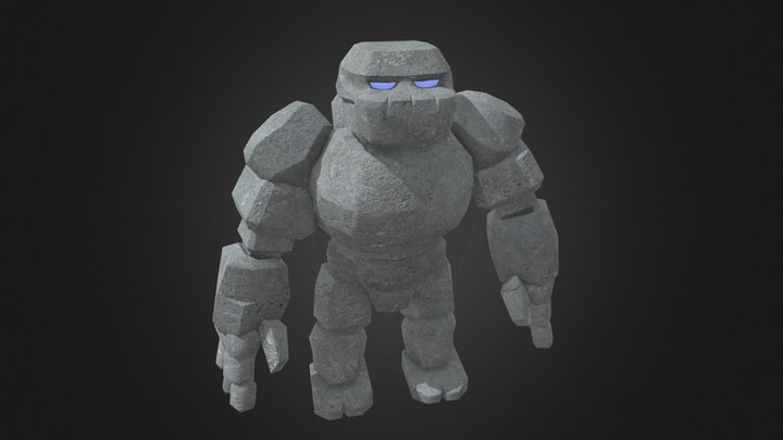 Golem - Glowing Eyes 3D Model