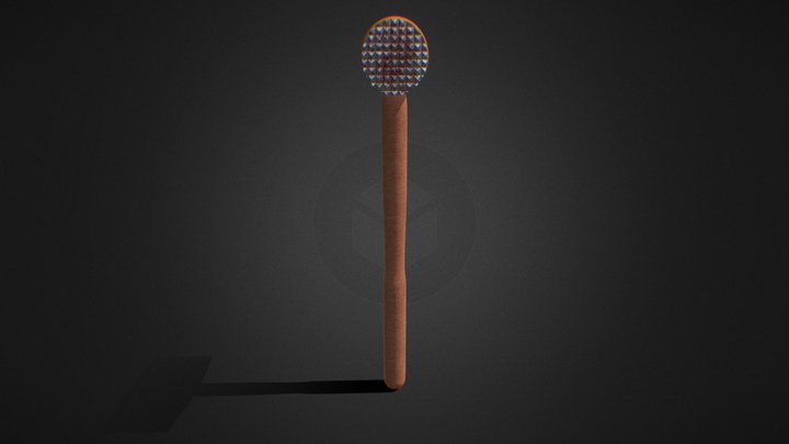 Wooden meat mallet 3D Model