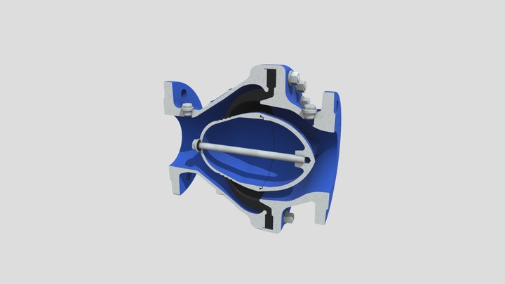 MEVA - diaphragm non-return valve 3D Model