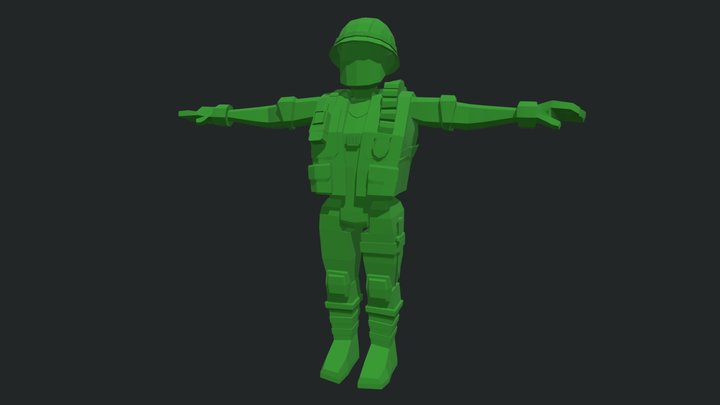 Soldier Command Toy 3D Model