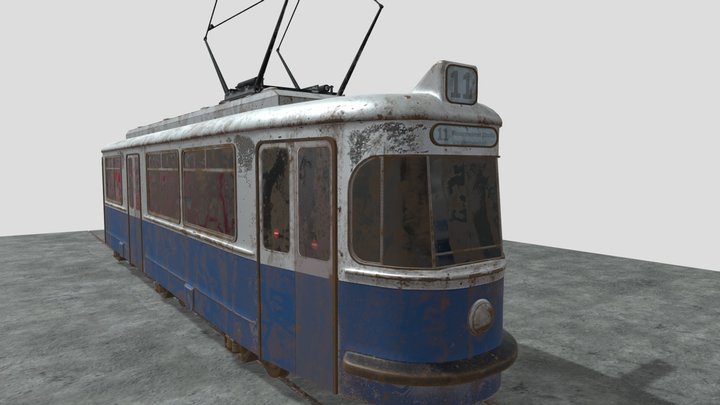 Tram old 3D Model