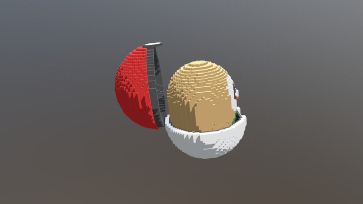 Rowlet In A Pokeball 3D Model