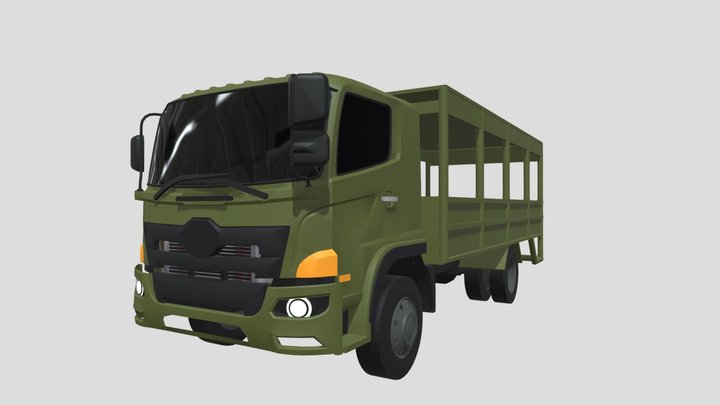 2018 Hino 500 Thai Army 3D Model