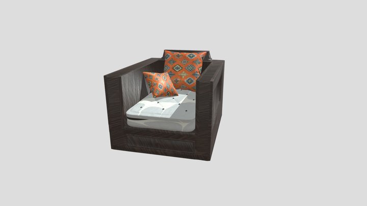 (Carre) Traditional Chair With Drawer 3D Model