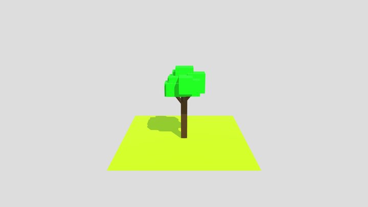 Low poly simple tree