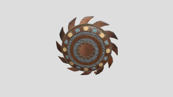 Doom X GOW Magnetic Saw Shield 3D Model