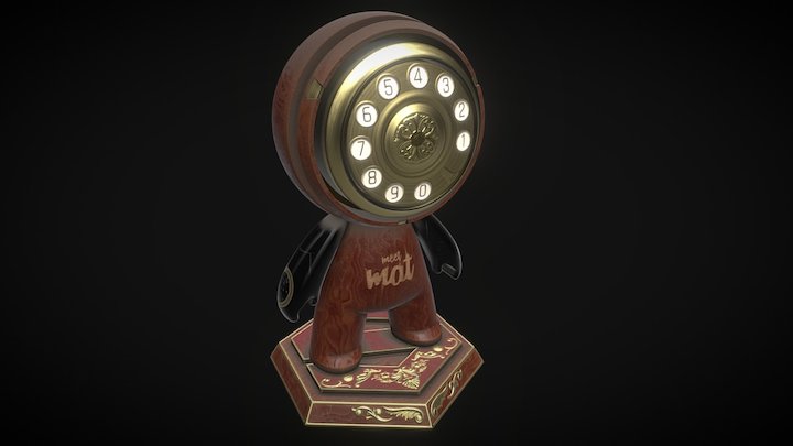 Meet Mat old vintage phone 3D Model