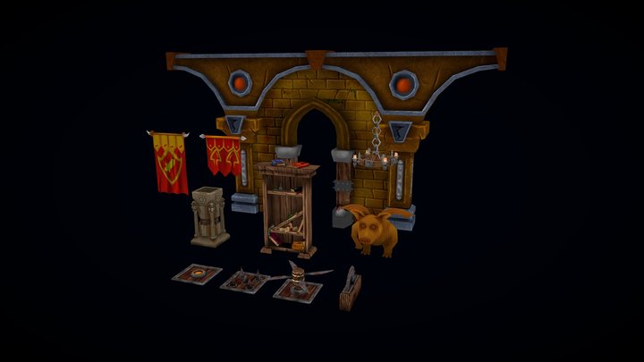 Castle Props 3D Model