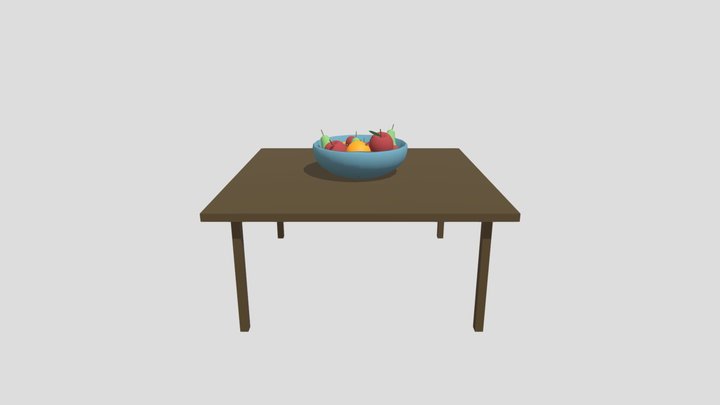 Bowl Of Fruit 3D Model