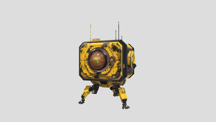 Futuristic Cyberpunk Sentinel Sensor 3D Model