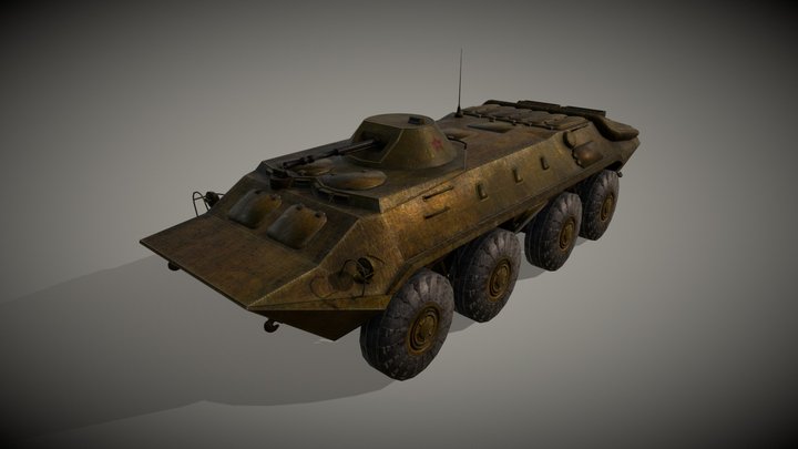 Soviet APC BTR-70 3D Model