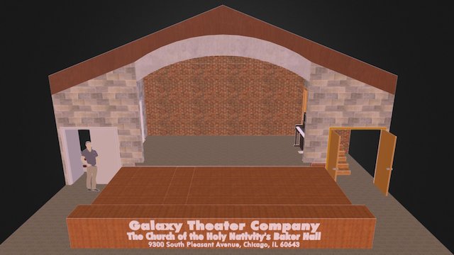 Galaxy Theater Company - Stage with Extension 3D Model