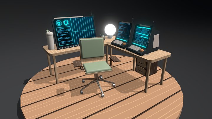 Desk Setup 3D Model
