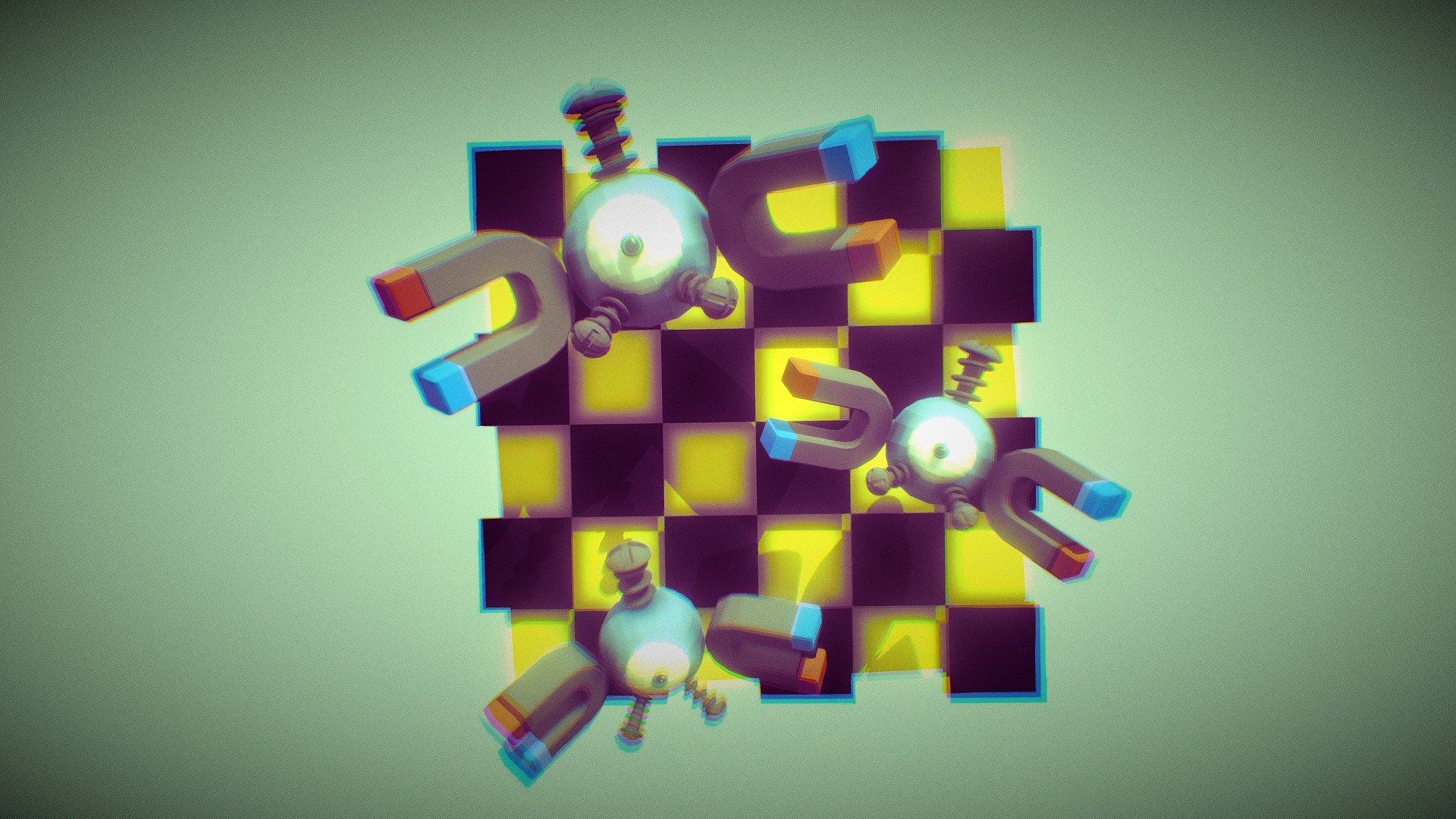 Magnamite Fan Art Lowpoly Diorama