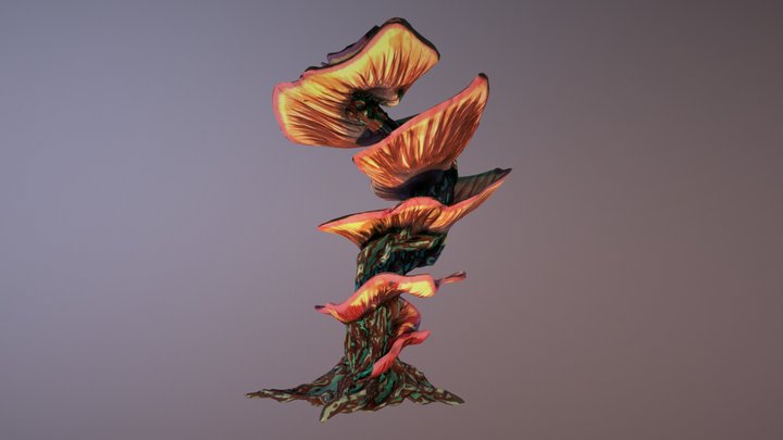 Diseased Fungal Tree 3D Model