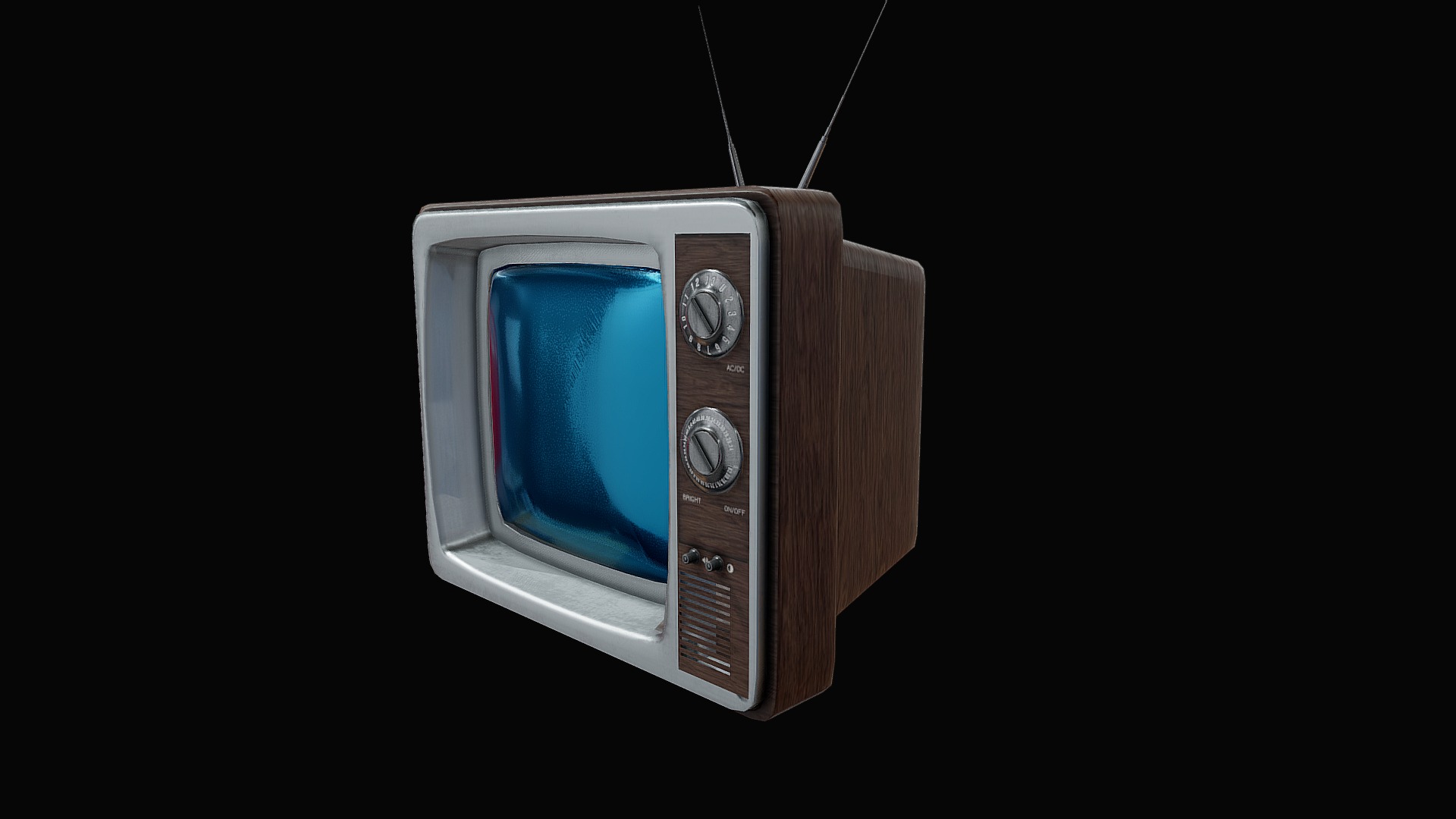 3D model Retro TV - This is a 3D model of the Retro TV. The 3D model is about a close-up of a key chain.