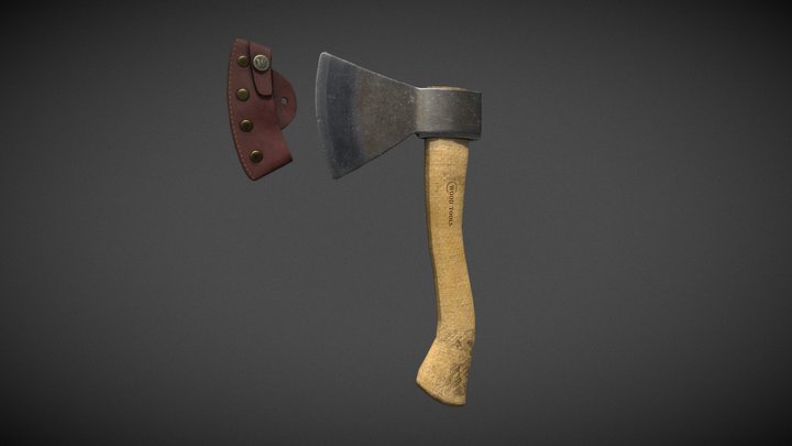 Carving Axe_ Low Poly 3D Model