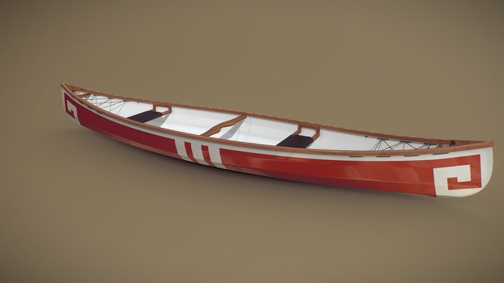 Canadian Canoe 3D Model