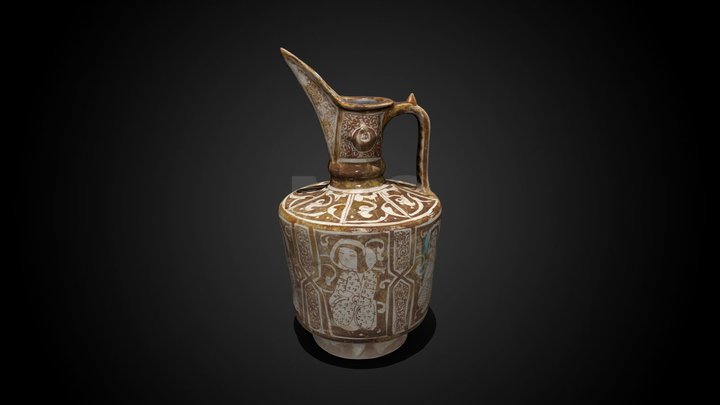 Sultanabad ware ewer, before 1220 CE – Kostenloses 3D-Modell STL