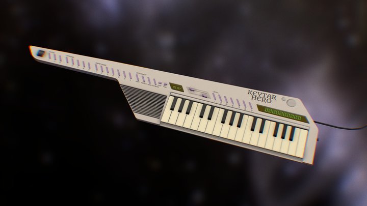 Retro Keytar Hero 3D Model