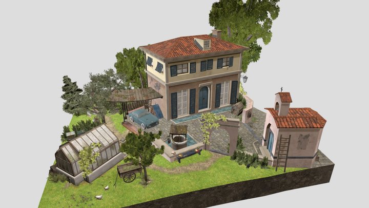 DAE Diorama - Grandma's House 3D Model