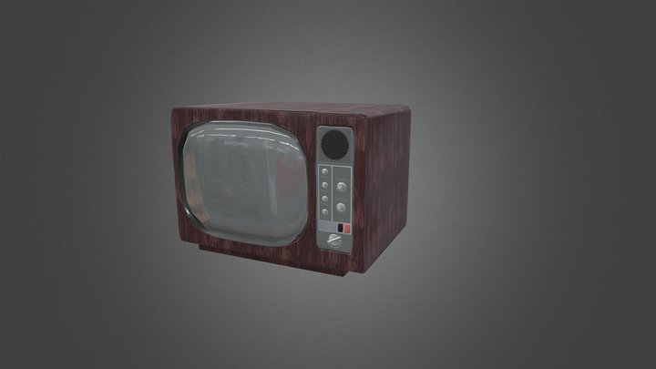 LowPoly Телевизор 3D Model