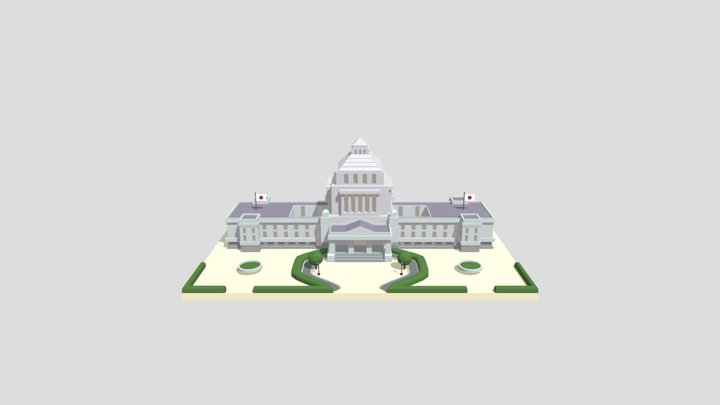 National Diet Bldg 3D Model