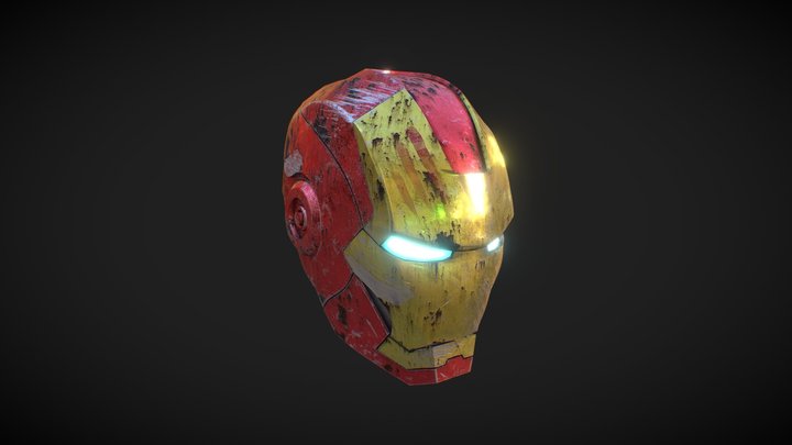 Iron Man - Helmet Destroy 3D Model