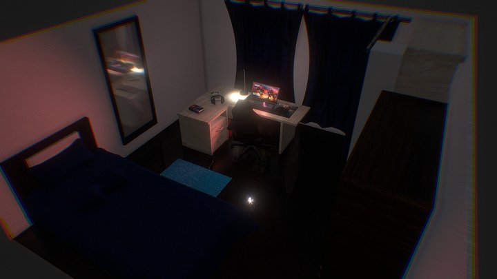 Gamer's room 3D Model