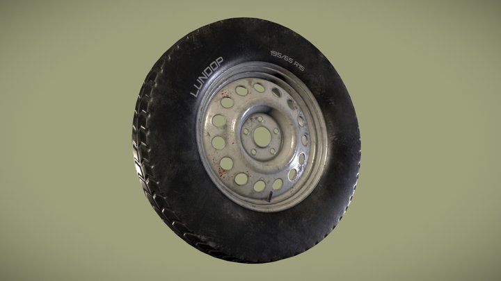 Corroded Tire 3D Model