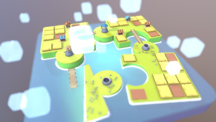 The Puzzle Islands 3D Model