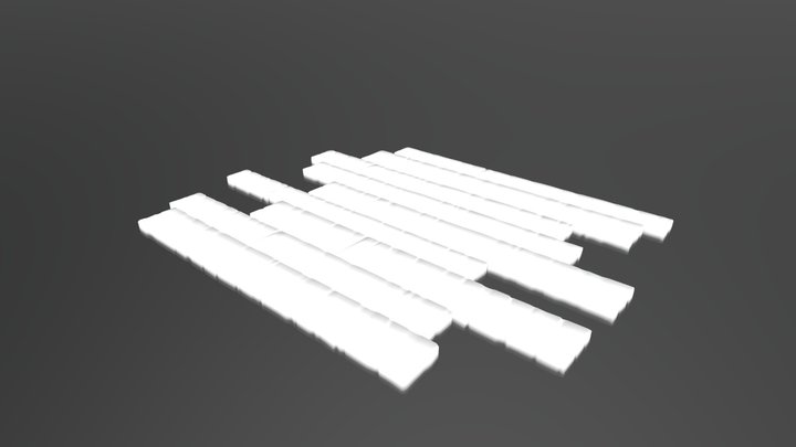 Paving StonesSquares Rectangles Planks FootwornT 3D Model