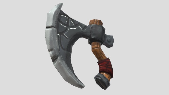 Stylized Throwable Axe 3D Model