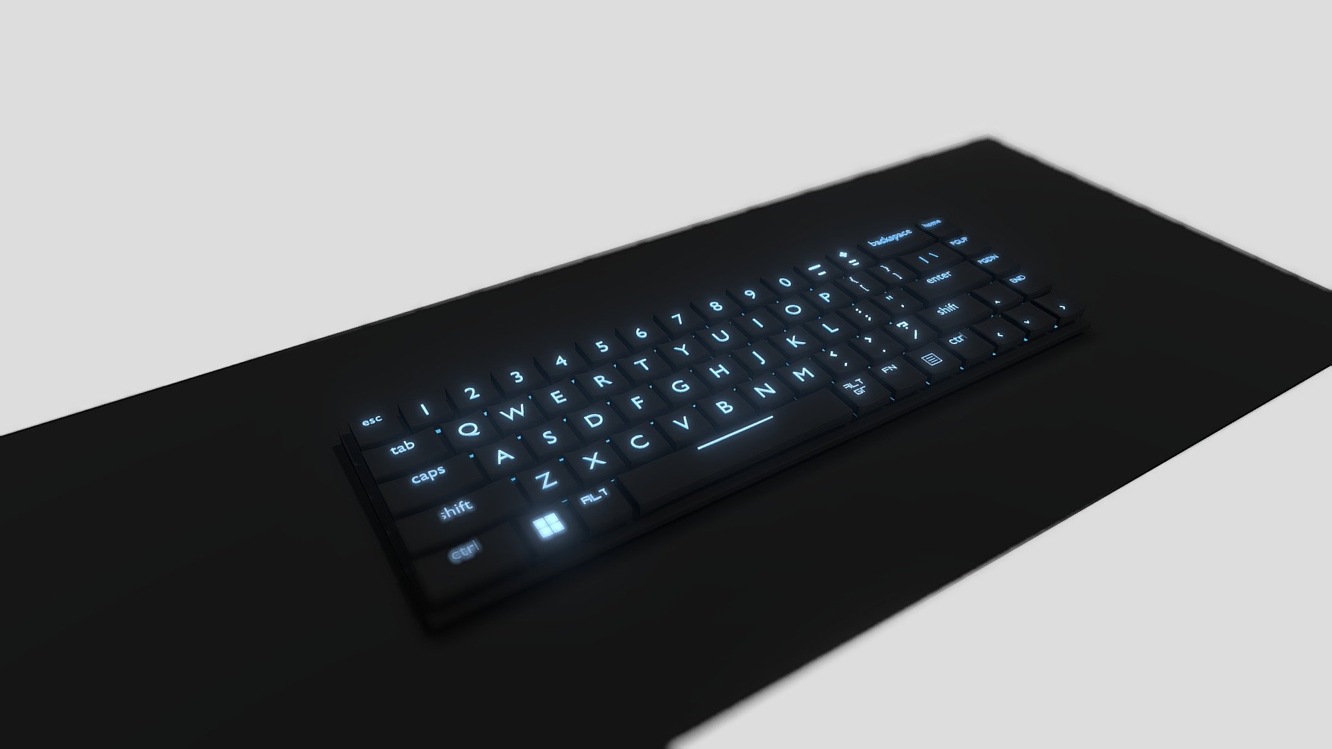 Low Profile Mechanical Keyboard Download Free 3D model by DatSketch