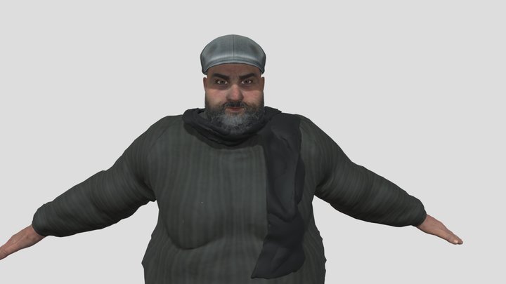 Grandpa-AAA Old Man Beard 3D Realistic Character 3D Model
