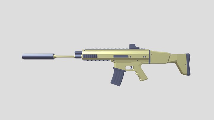 Low-Poly FN SCAR-L 3D Model